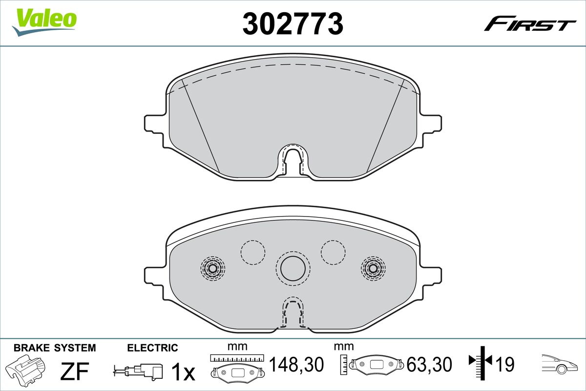 Set placute frana,frana disc 302773 VALEO